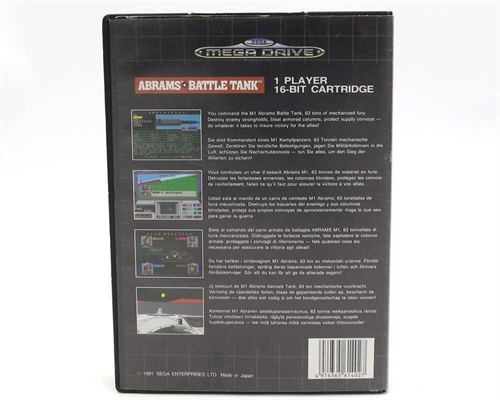 M-1 Abrams Battle Tank - Komplet I Æske - Sega Mega Drive Spil (B Grade) (Genbrug)
